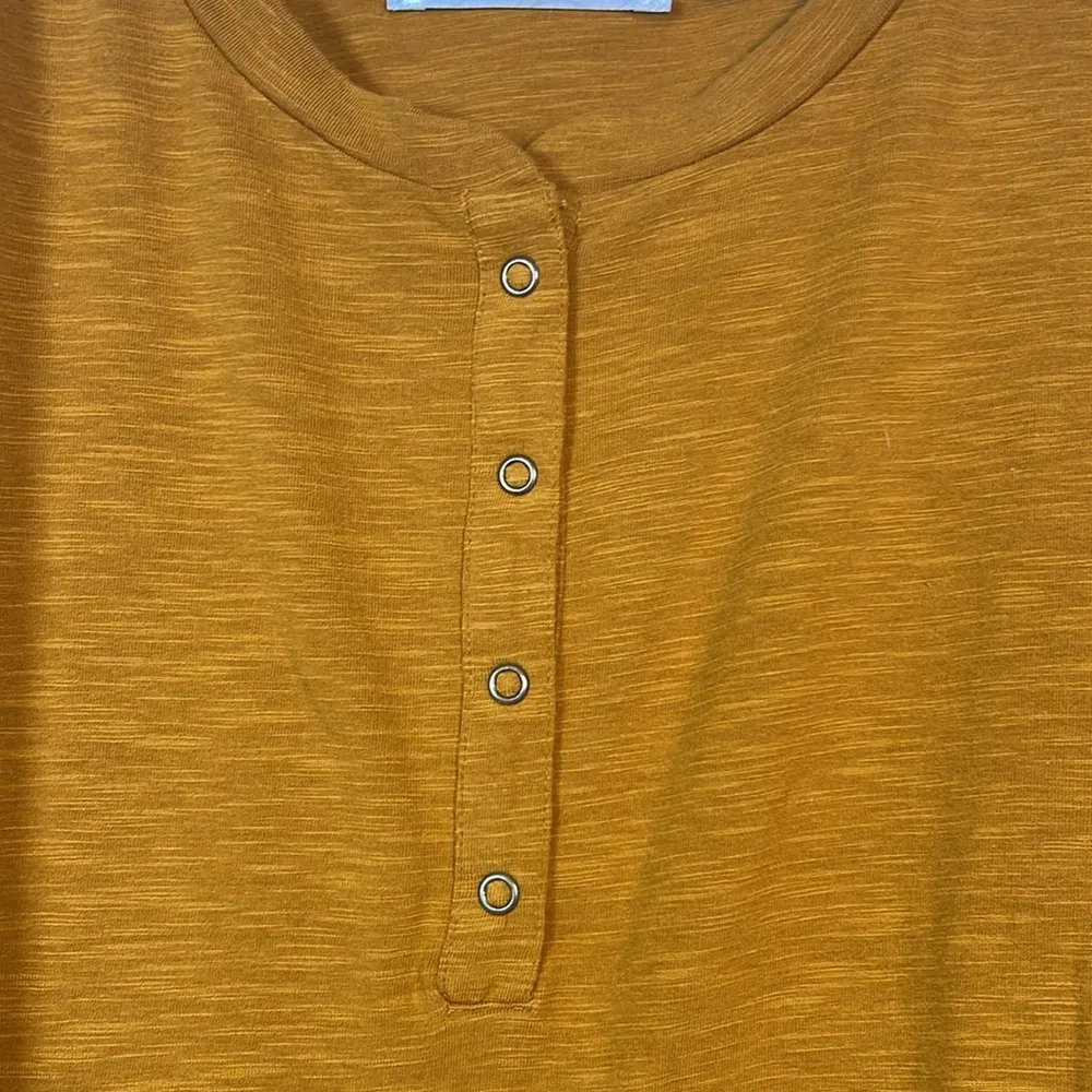 Aventura Orange Embroidered L/S Organic Cotton Blend Size XL EUC #0563 - Image 7