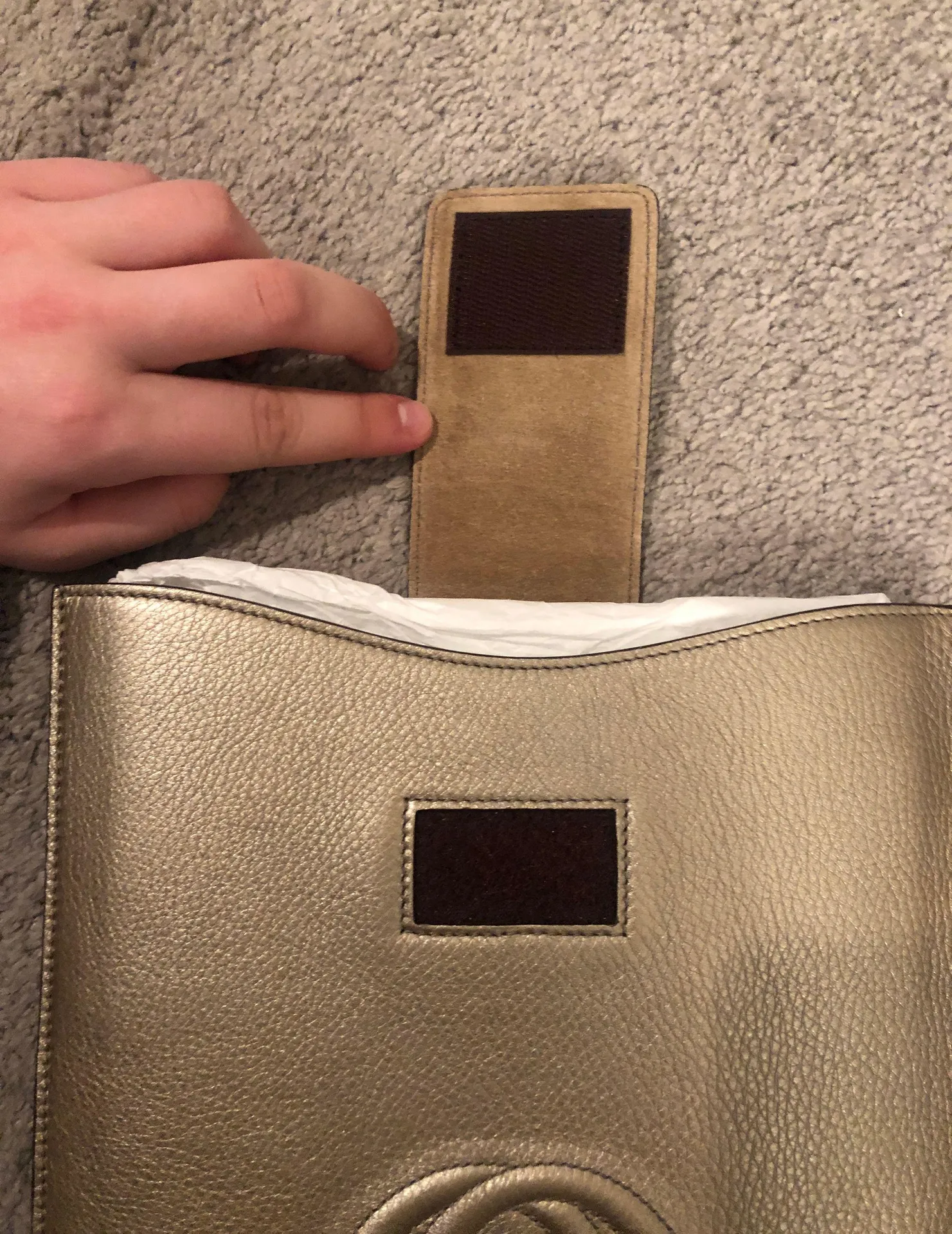 Authentic Gucci Metallic Leather Tablet Case - Image 3