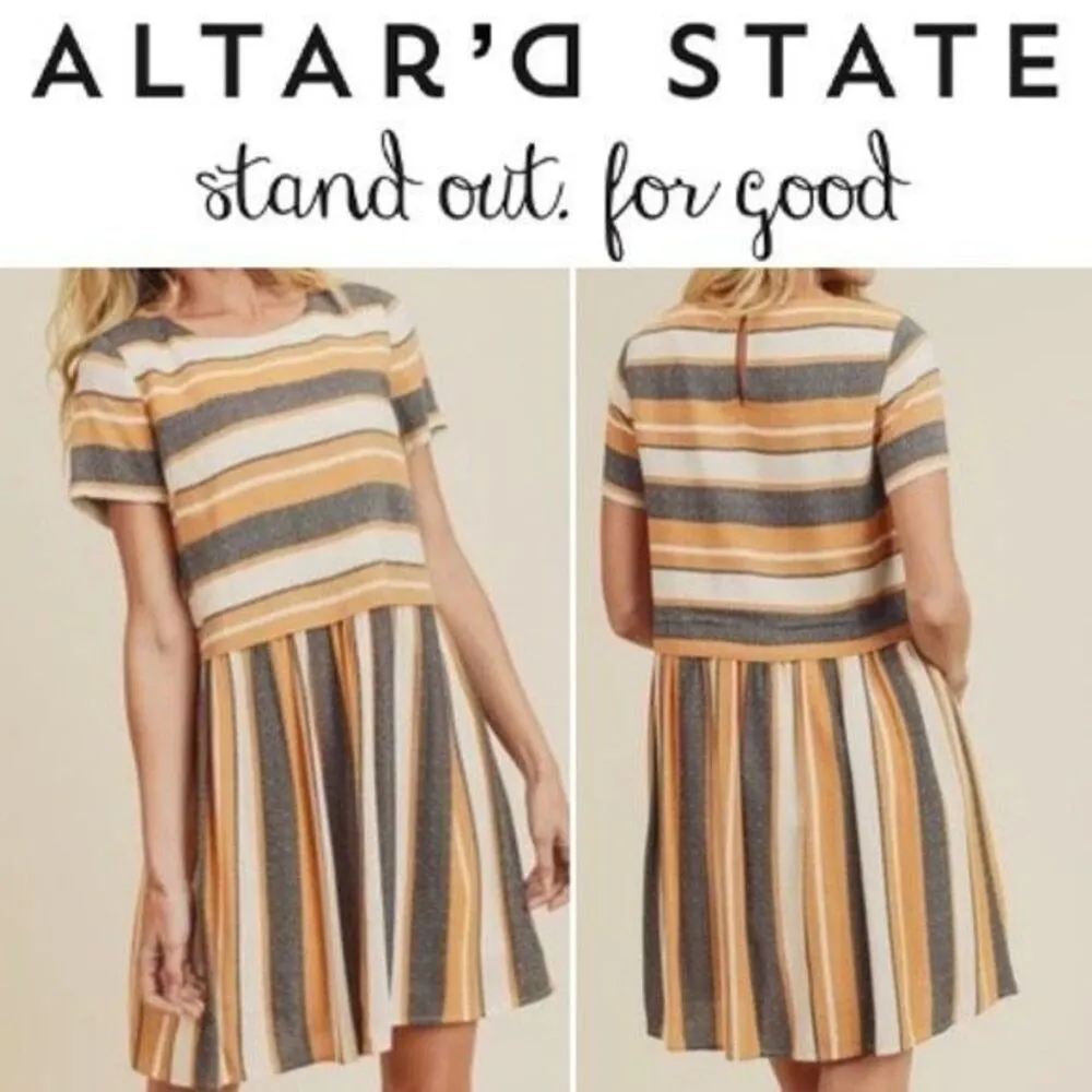 Womens Altard State Amayah Harvest Striped Fit & Flare Dress - Sz S - Image 2
