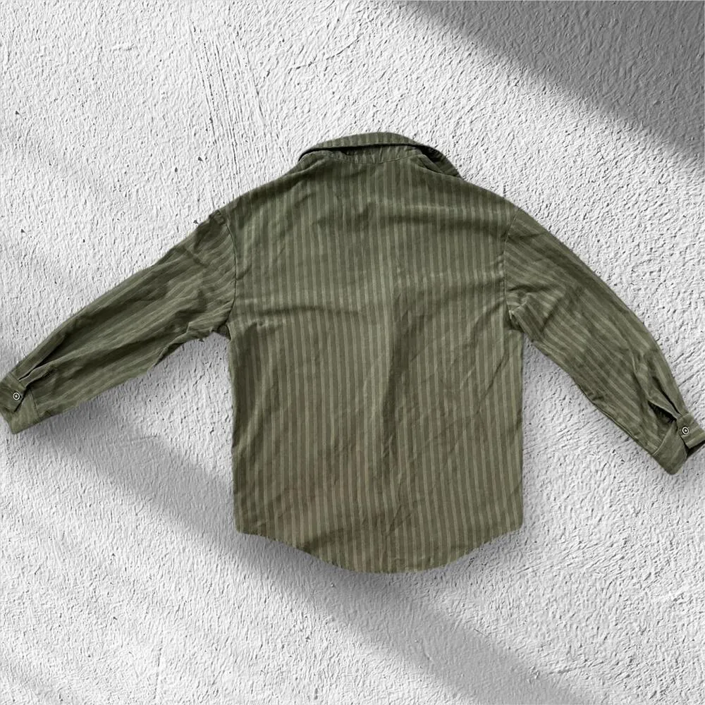 SHEIN Women's Green and Khaki Shirt - Image 2