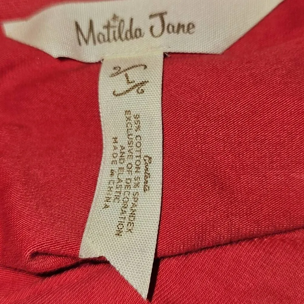 Matilda Jane Womens Coral Ruffle Cap Sleeve One Way‎ Dress Large - Image 4