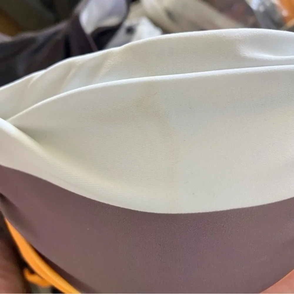 Women’s 2 Piece Push Up Bandeau Bikini Swimsuit Color Block Orange Brown NWOT Size undefined - Image 81