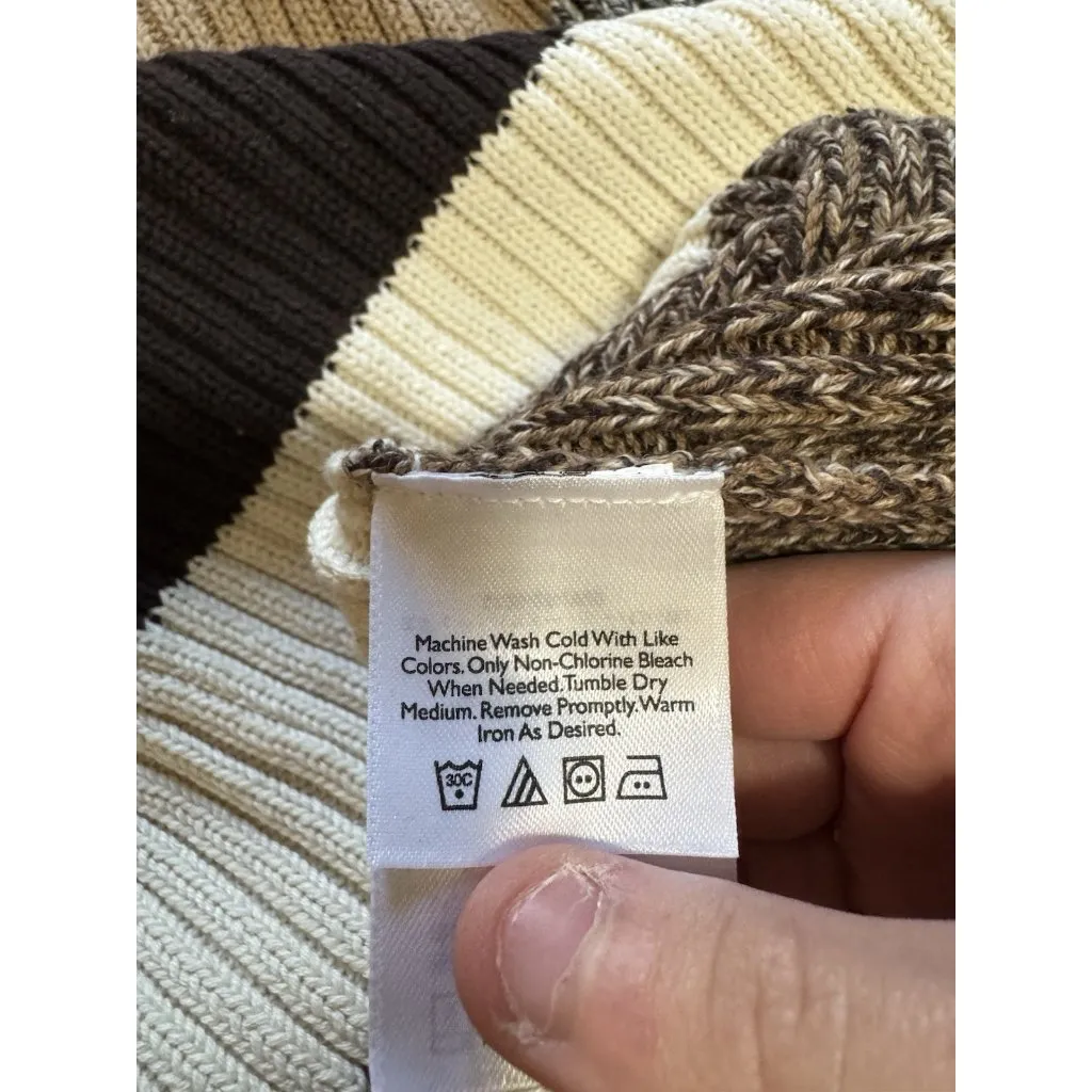 Eddie‎ Bauer Women Size XXL Knit Tunic Sweater Turtleneck Striped Preppy Teacher - Image 11