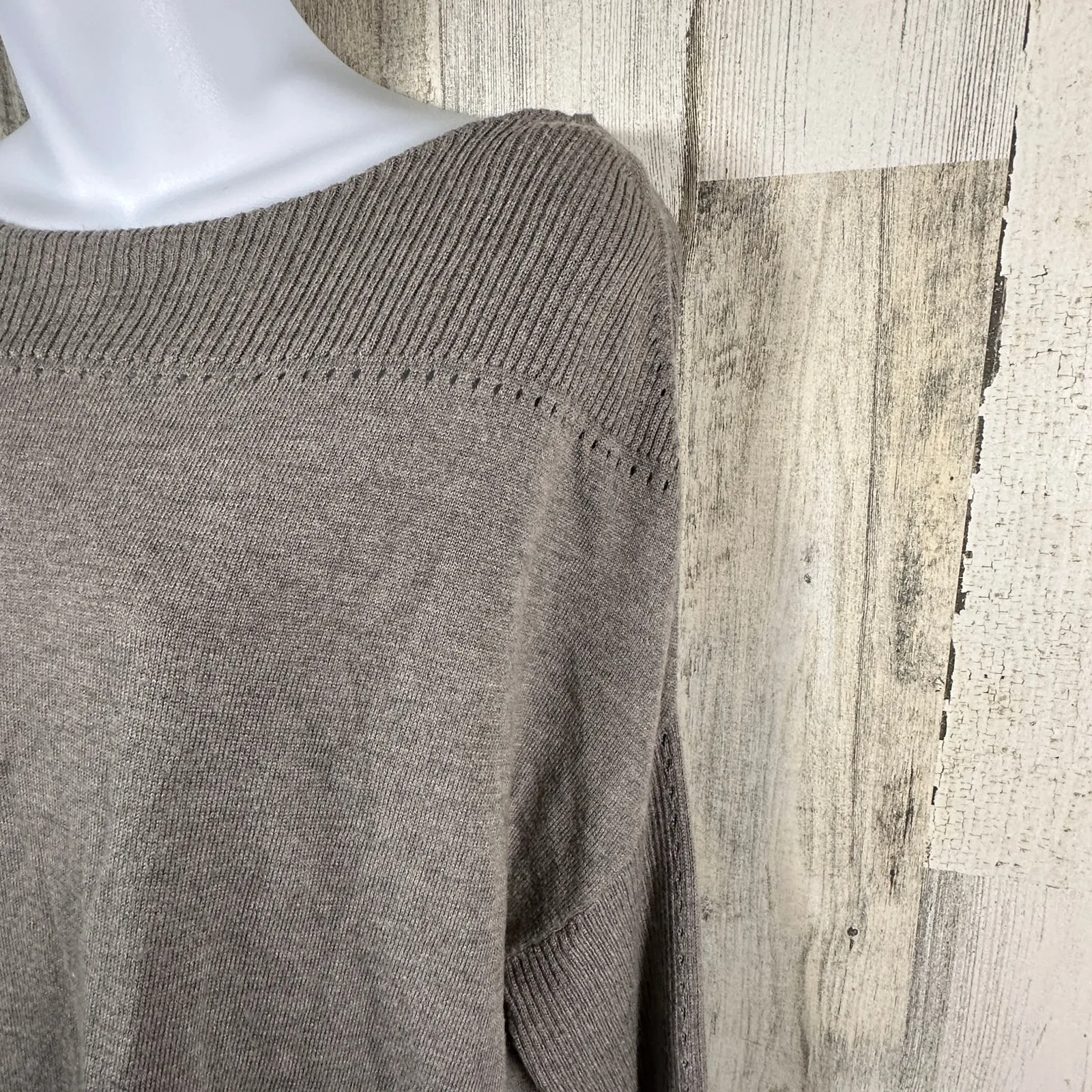 Michael Stars Sweater M | Grey Cowl Neck Tunic | Wool Blend | MSRP $158 - Image 4
