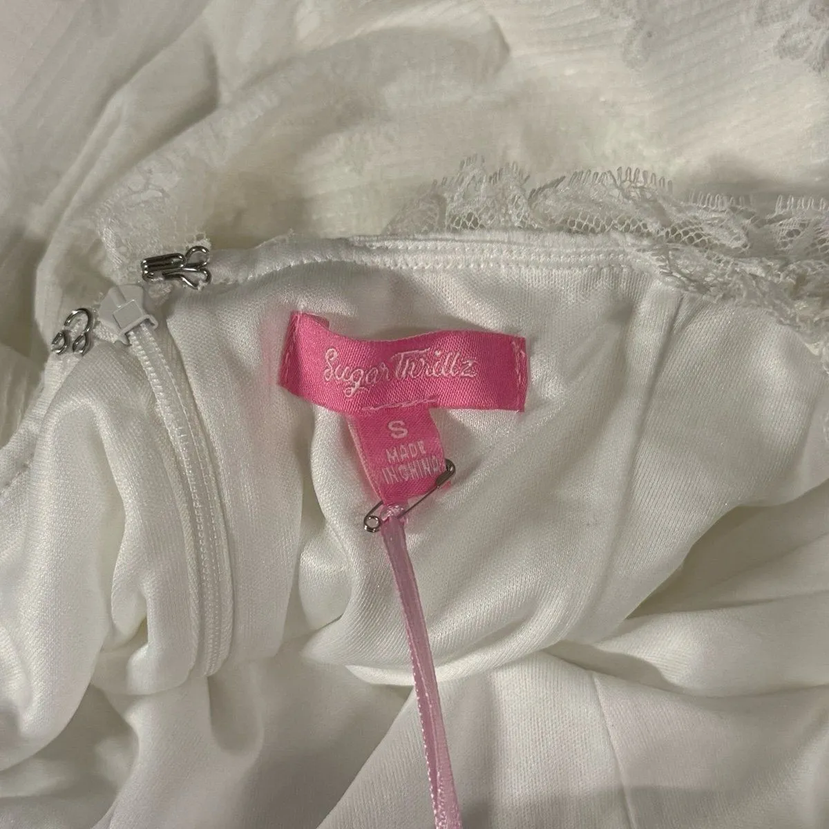 Sugar Thrillz lace pointelle bustier corset dress NWT - Image 5