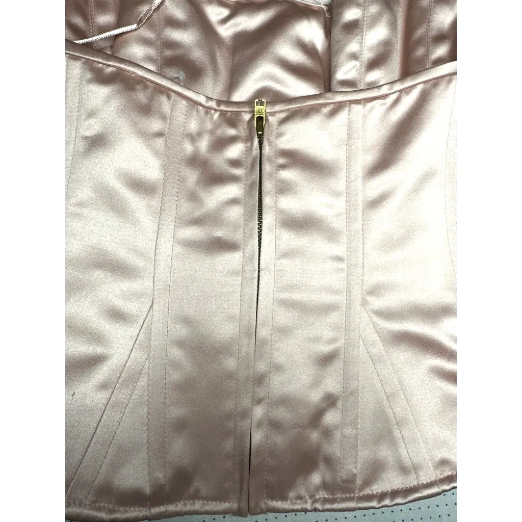 LoveShackFancy Lucarelli Top in Pink Pearl 2 New Womens Corset Strapless - Image 9