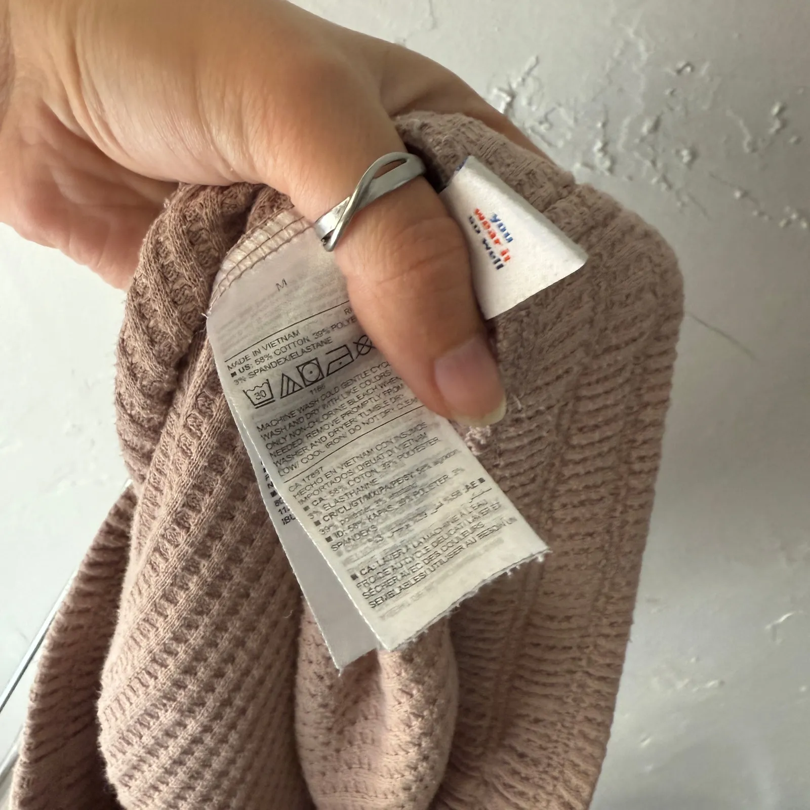 Old Navy Brown Waffle Knit Lounge Shorts Size M‎ Loungewear Henley - Image 6