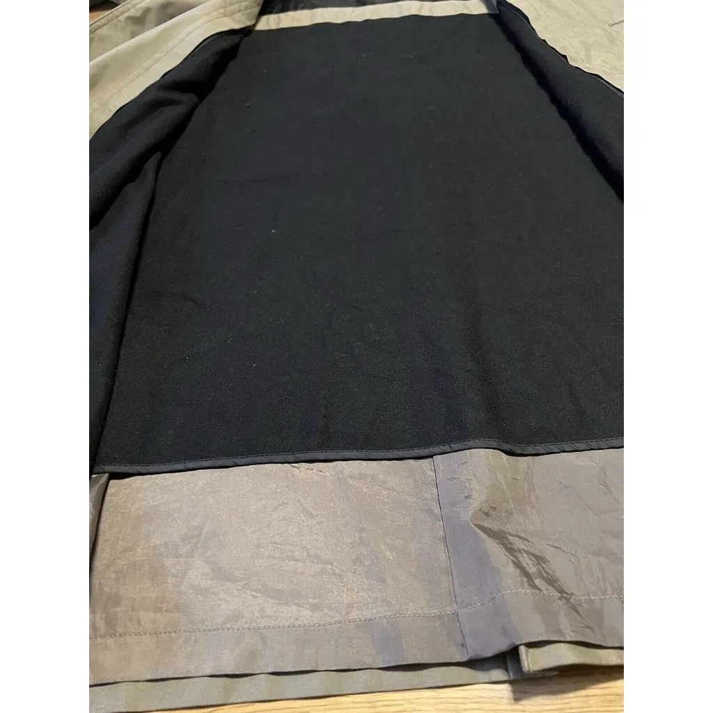 Lauren Ralph Lauren‎ Khaki Classic Belted Trench Coat Overcoat Size 40L City - Image 6