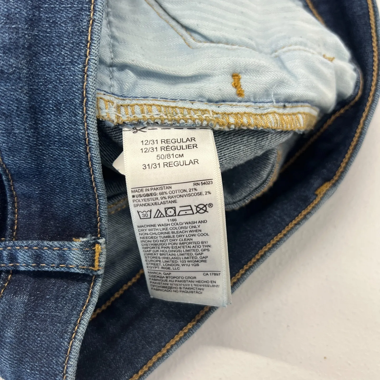 Gap Favorite Jegging Jeans Womens 12 Blue Cotton Denim Stretch Mid Rise Distress - Image 12