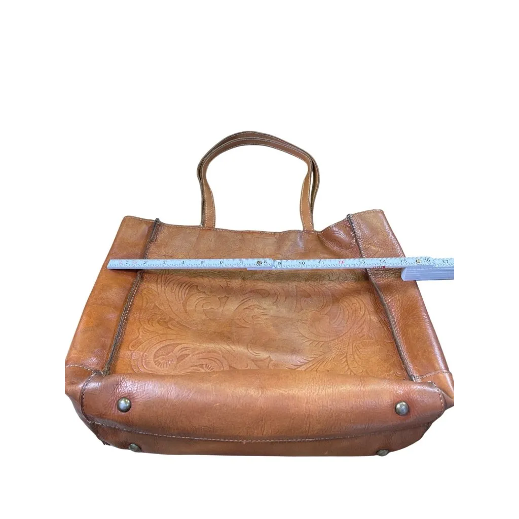 Patricia Nash Womens Brown Leather Tote Handbag Large SKU 8744 - Image 8