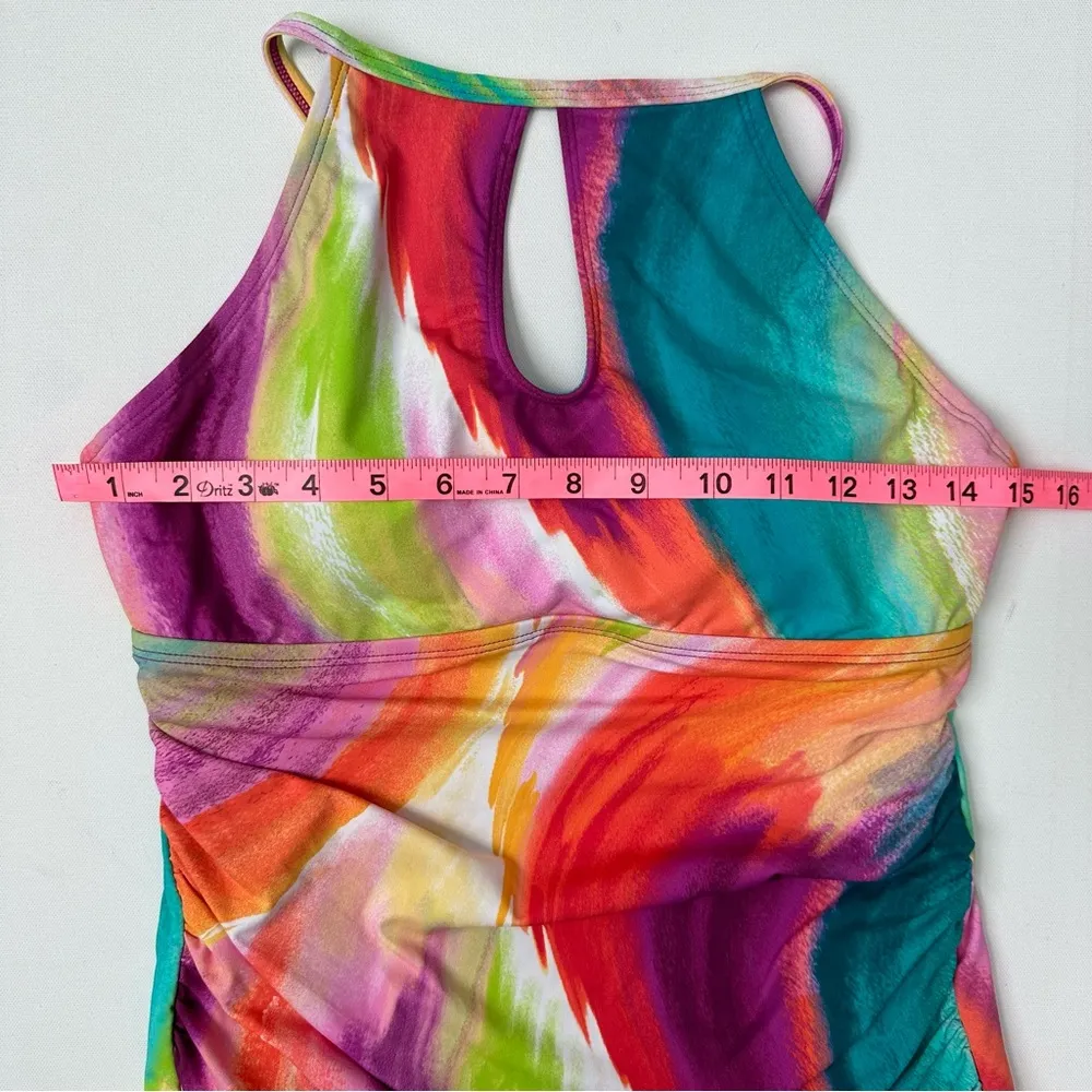 BLEU BY ROD BEATTIE Women's Splash Out High-Neck Tankini Swimsuit Size 8 - Image 13