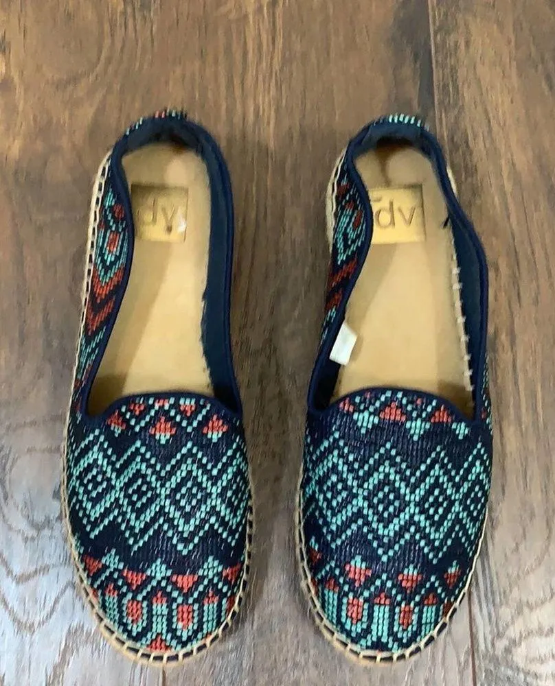 DV Dolce Vita Ottie Navy Woven Espadrilles Size 9 - Image 2