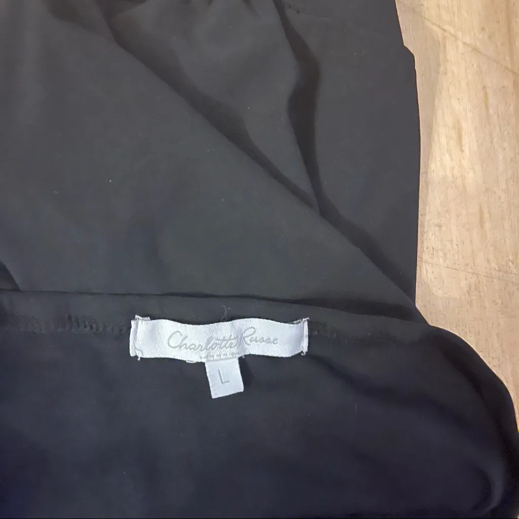 Vintage 90s Y2K Black Sequin Open Back Halter Top Charlotte Russe Shirt - Image 7