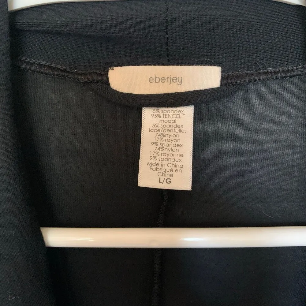 Eberjey Naya Lace Trim Jersey Knit Robe - Image 6