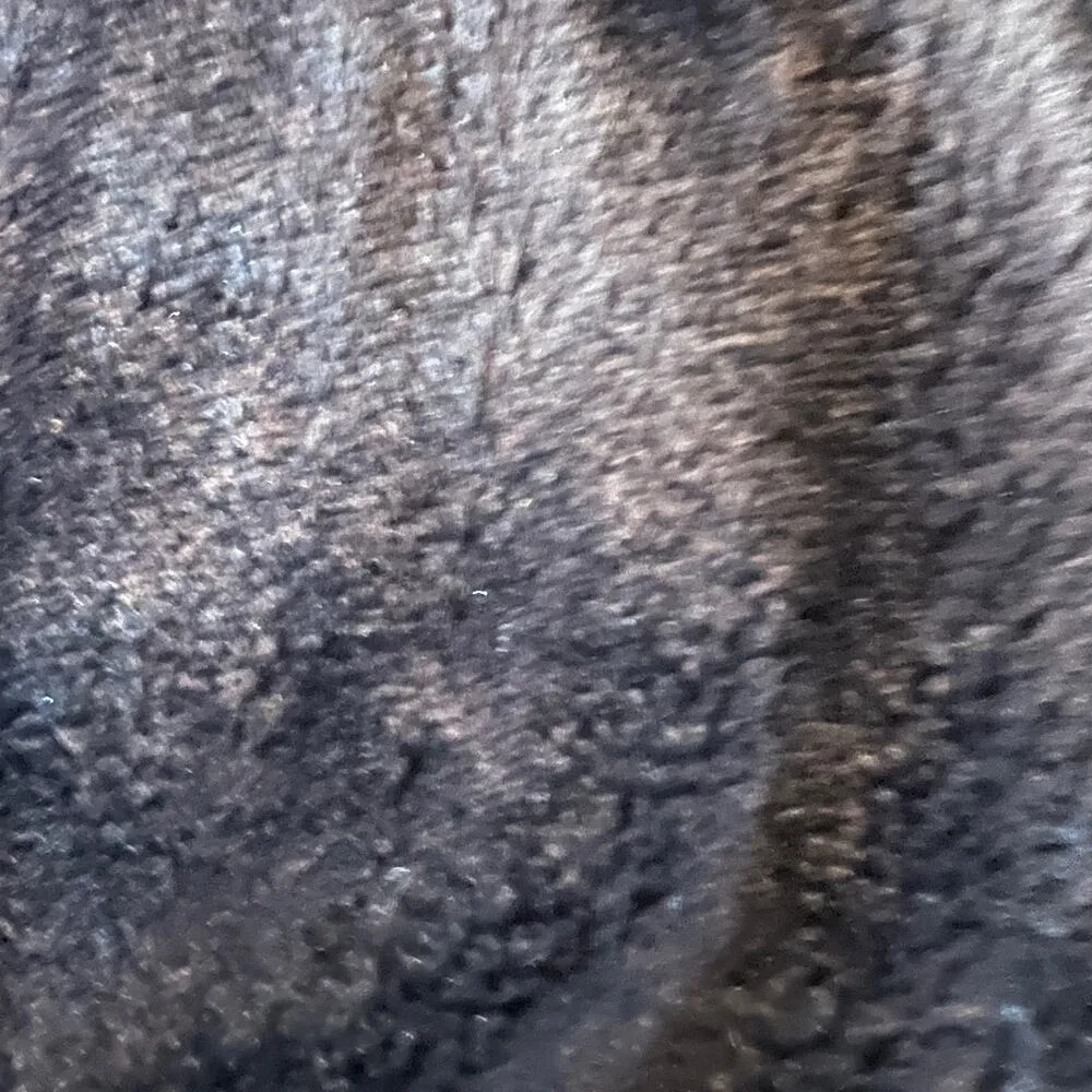 Cavalini Black Vegan Leather Faux Fur Lined Fitted Coat Size 3X Removable Hood - Image 11