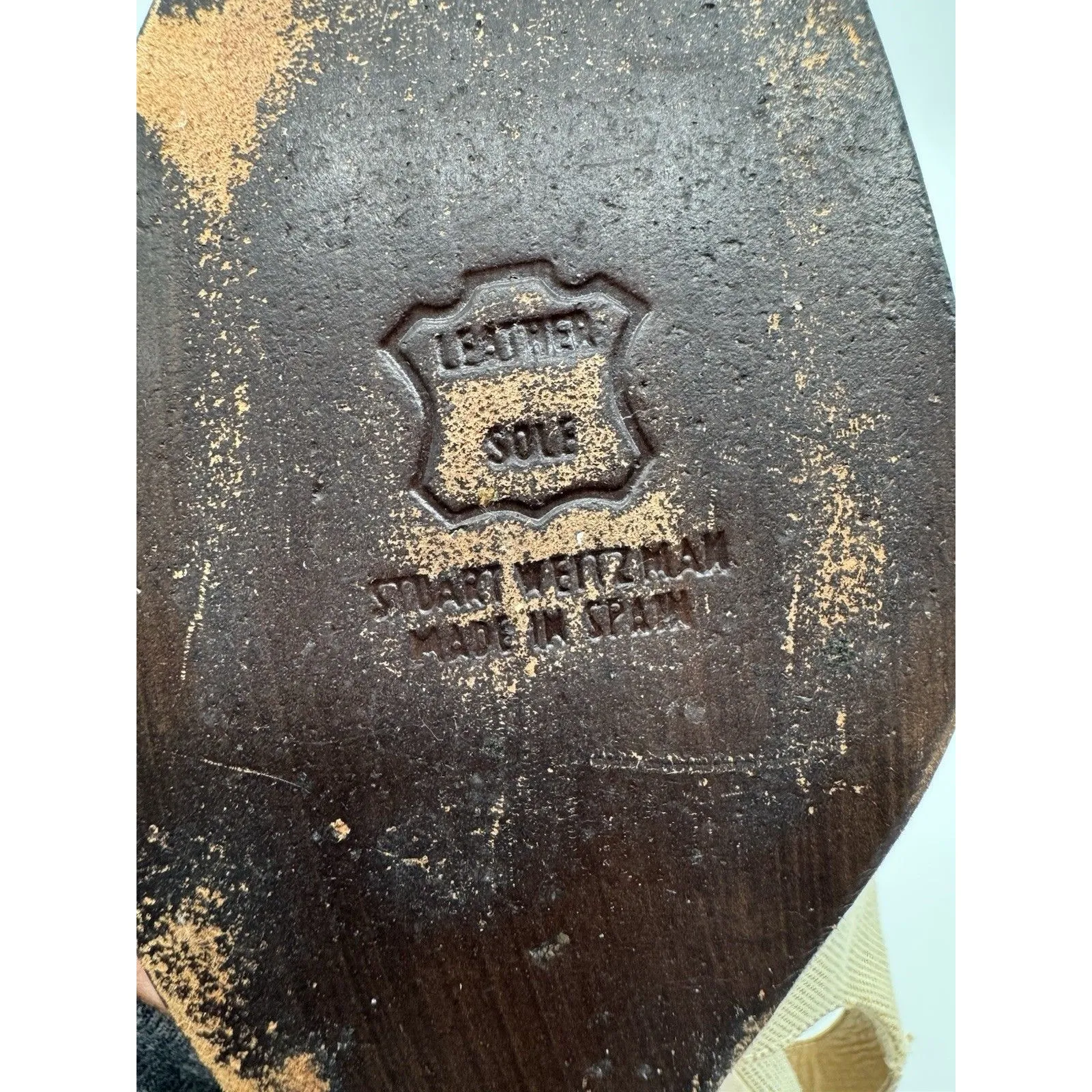 STUART WEITZMAN IVORY LIGHT TAN TORTOISE SHELL WEDGES SHOES Size 9 - Image 11