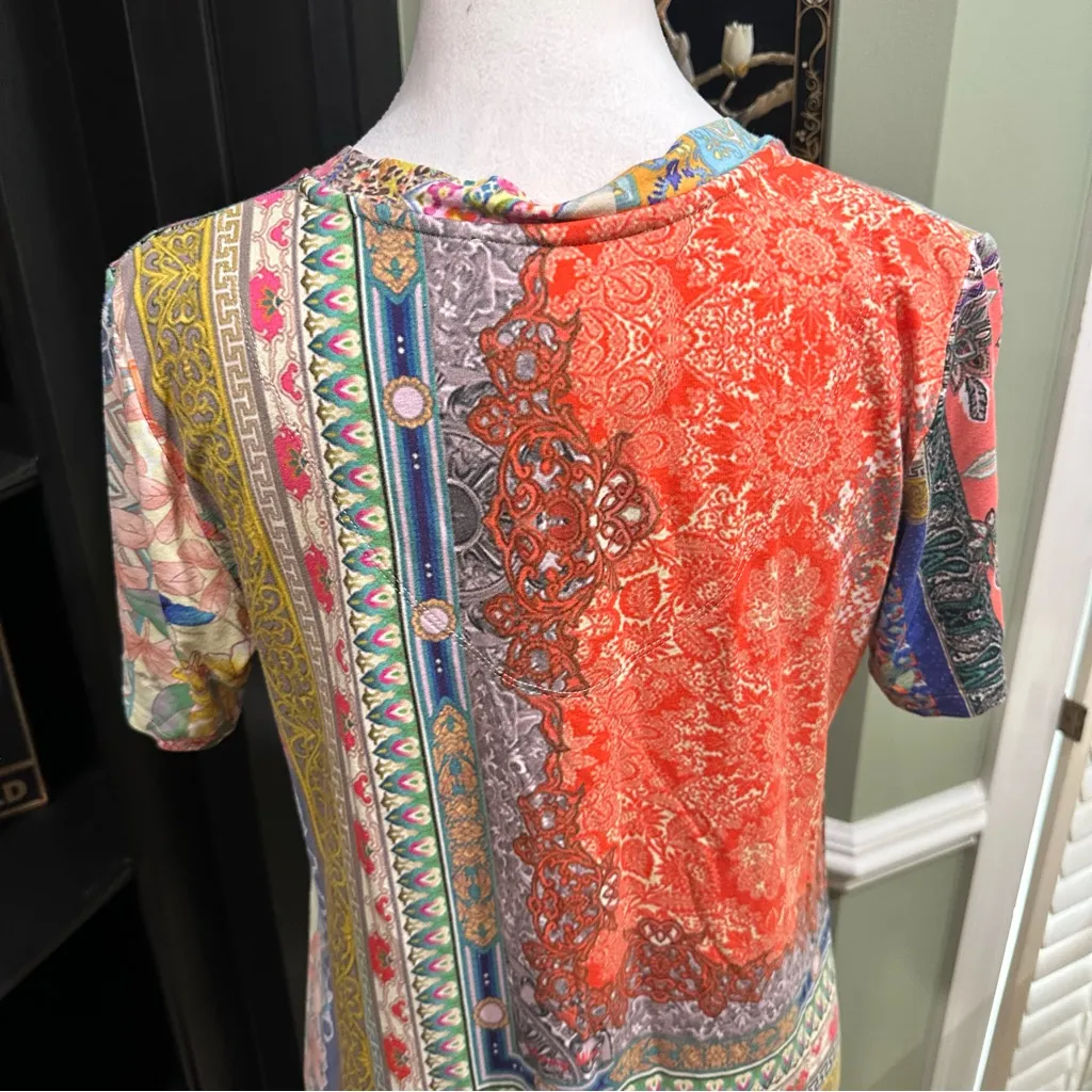 Johnny Was Anika Short Sleeve V-Neck Swing Tee - Image 9