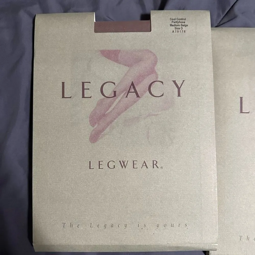QVC Legacy Legwear Panty Hose Cool Control Color Medium Beige, Bundle of 2 Brown - Image 2