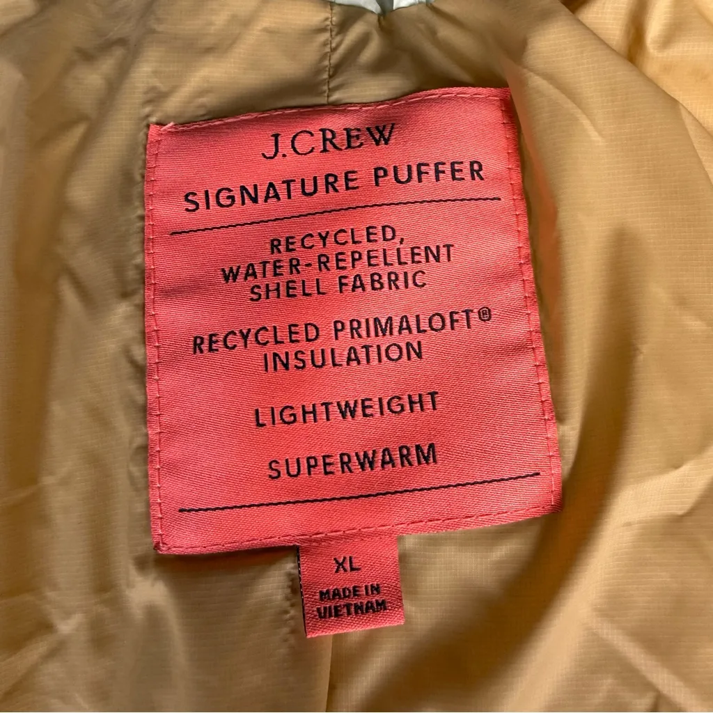 J. Crew Alps puffer jacket with PrimaLoft® in Soft Mint Green Size XLarge EUC - Image 6