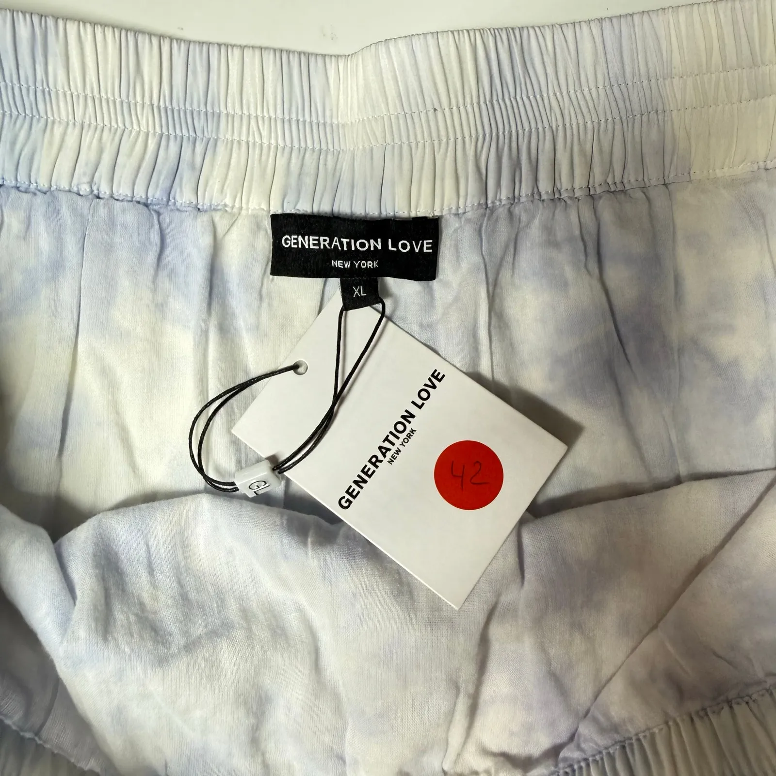 NEW Generation Love A-Line Skirt Size XL Purple Tie Dye Layered Ruffle Mini Blue - Image 3