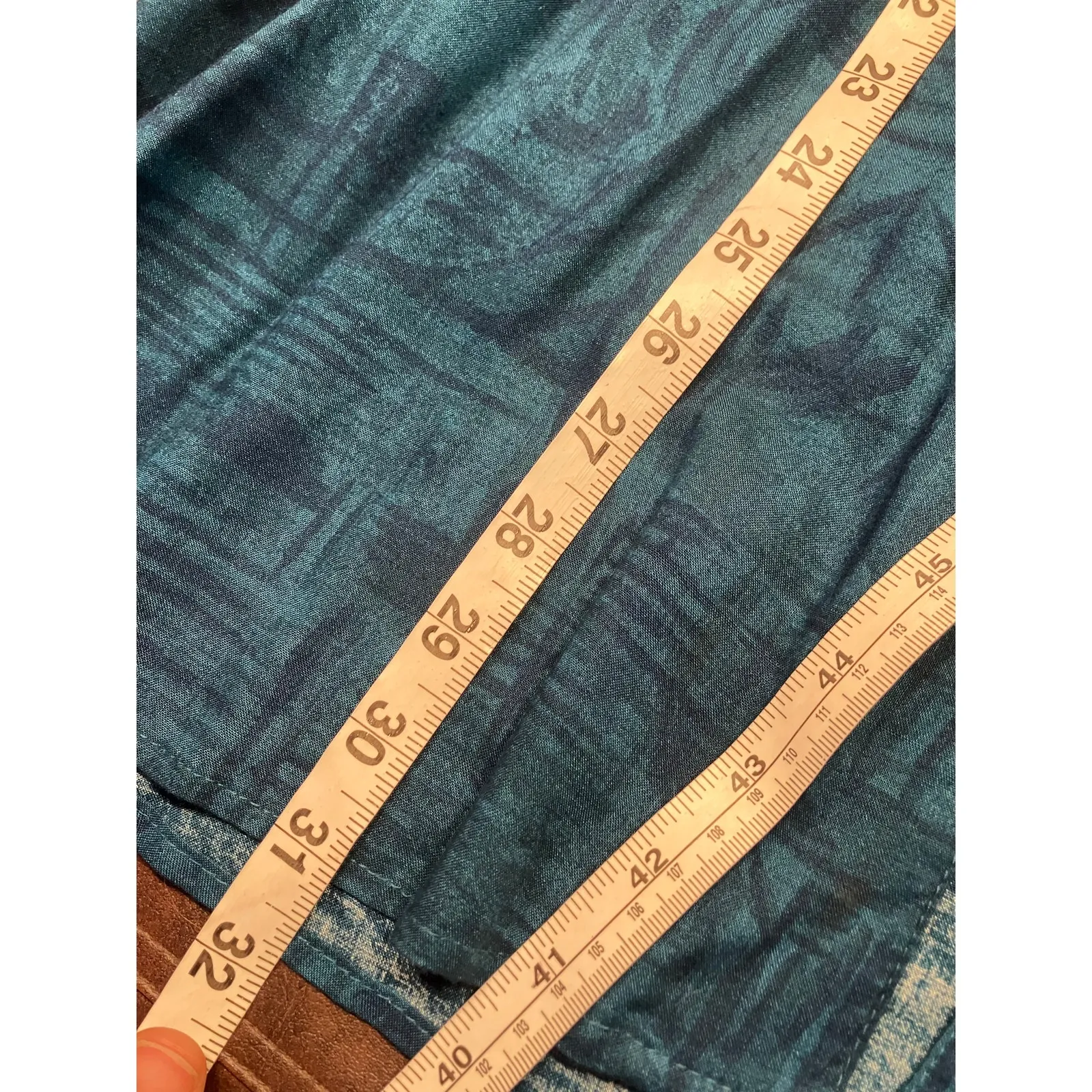 Casual Corner Woman Teal Abstract Rayon 2‑Piece‎ Set 1X USA Made Retro 80's 90's Blue - Image 16