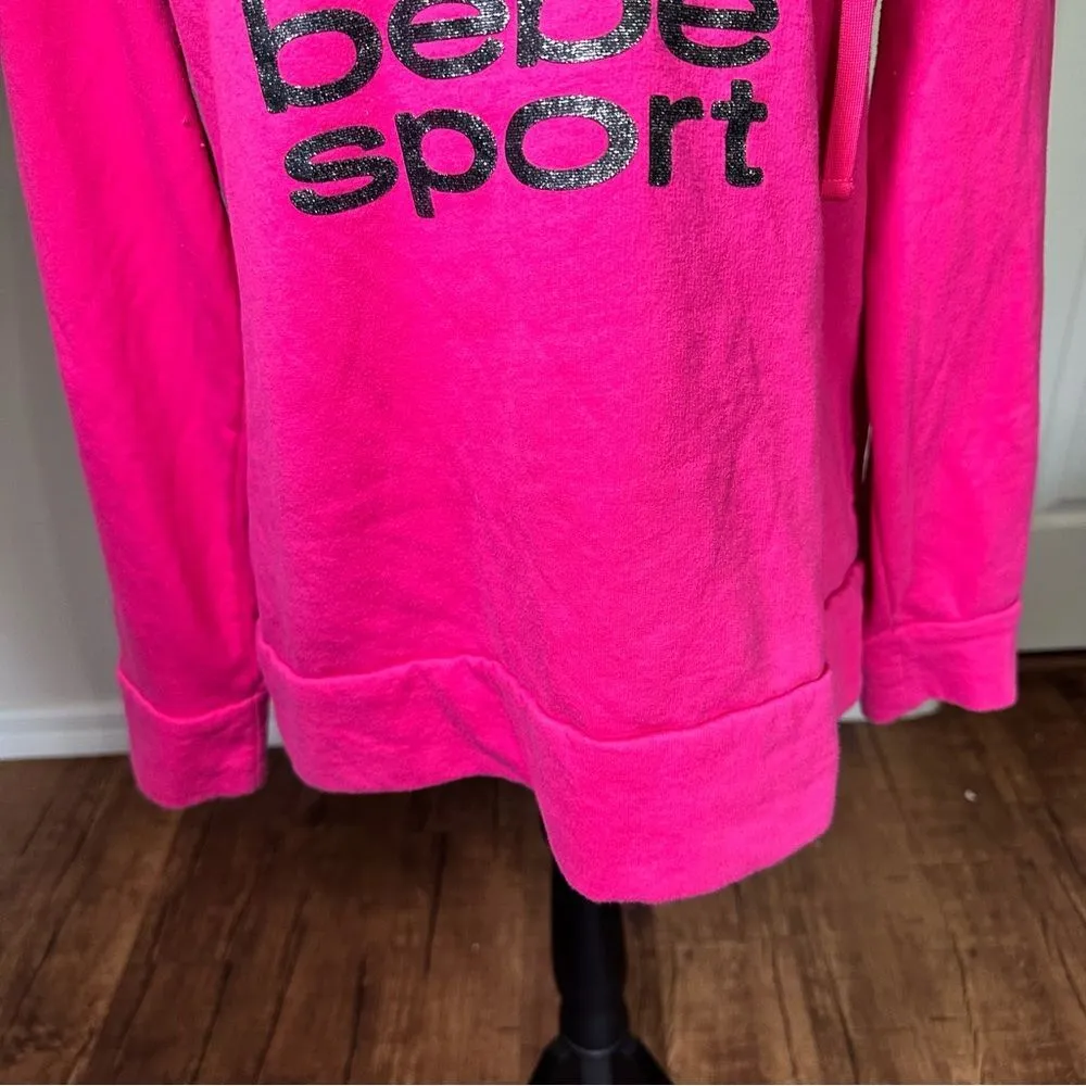 Vintage Bebe Sport Pink Hoodie L - Image 4