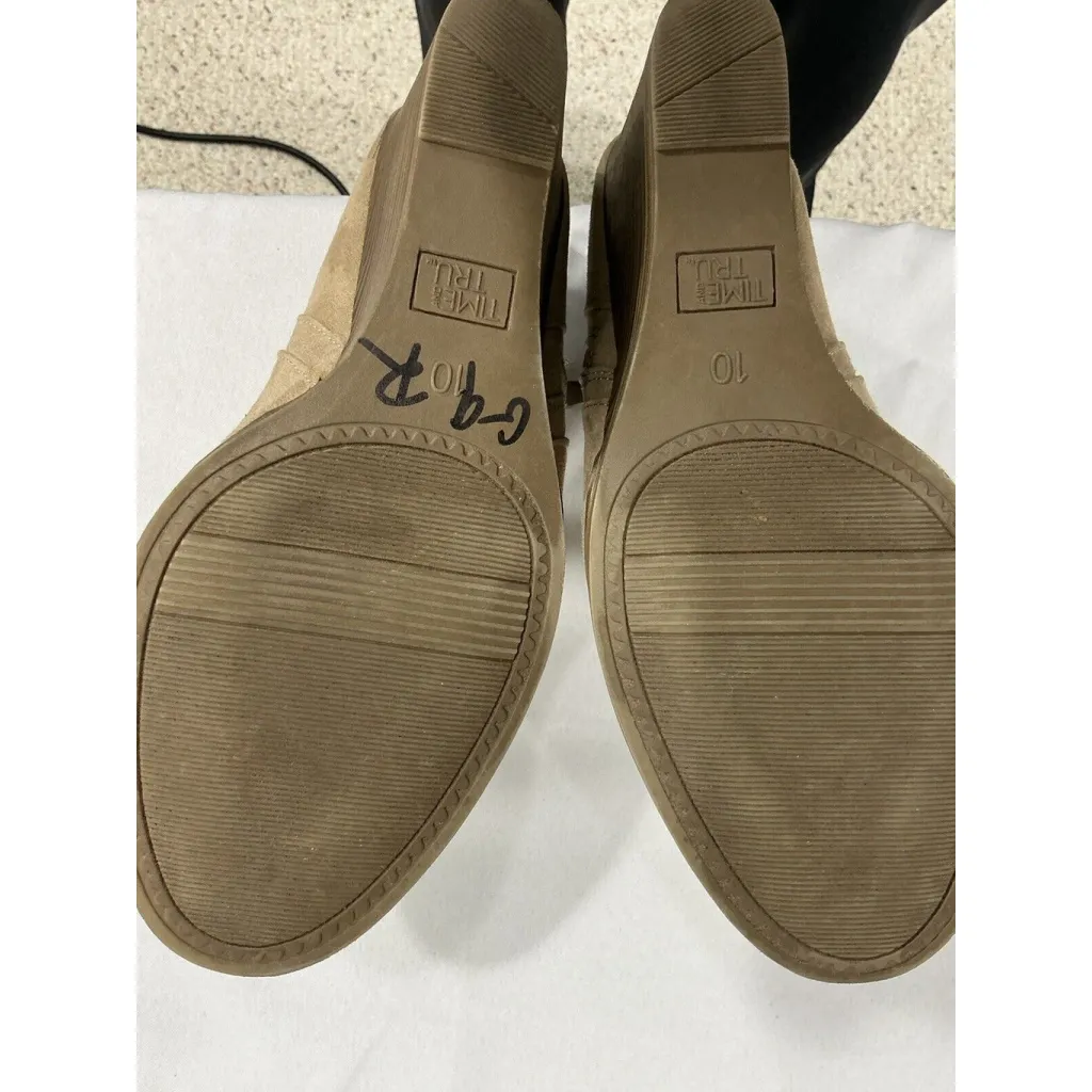 Womans Time & Tru Tan 10 Wedge Ankle Boots - Image 8