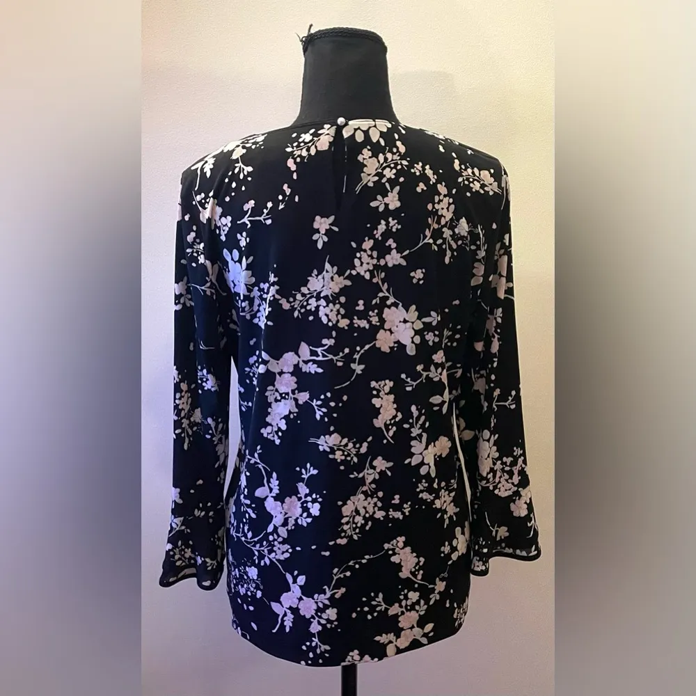 Karl Lagerfeld- Black and White Boxy Blouse Size L - Image 4