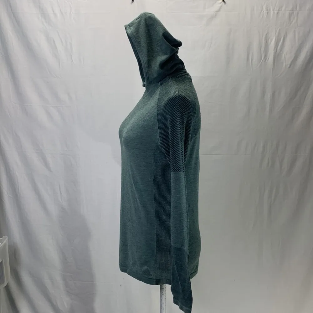 Adidas Running PrimeKnit Ivy Green Wool Blend Hooded Long Sleeve Tee Siz… - Image 6