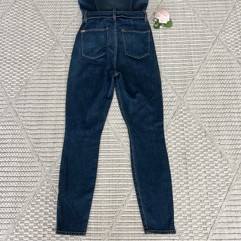 Alice + Olivia Blue Zip Front Denim Jumpsuit - Image 10