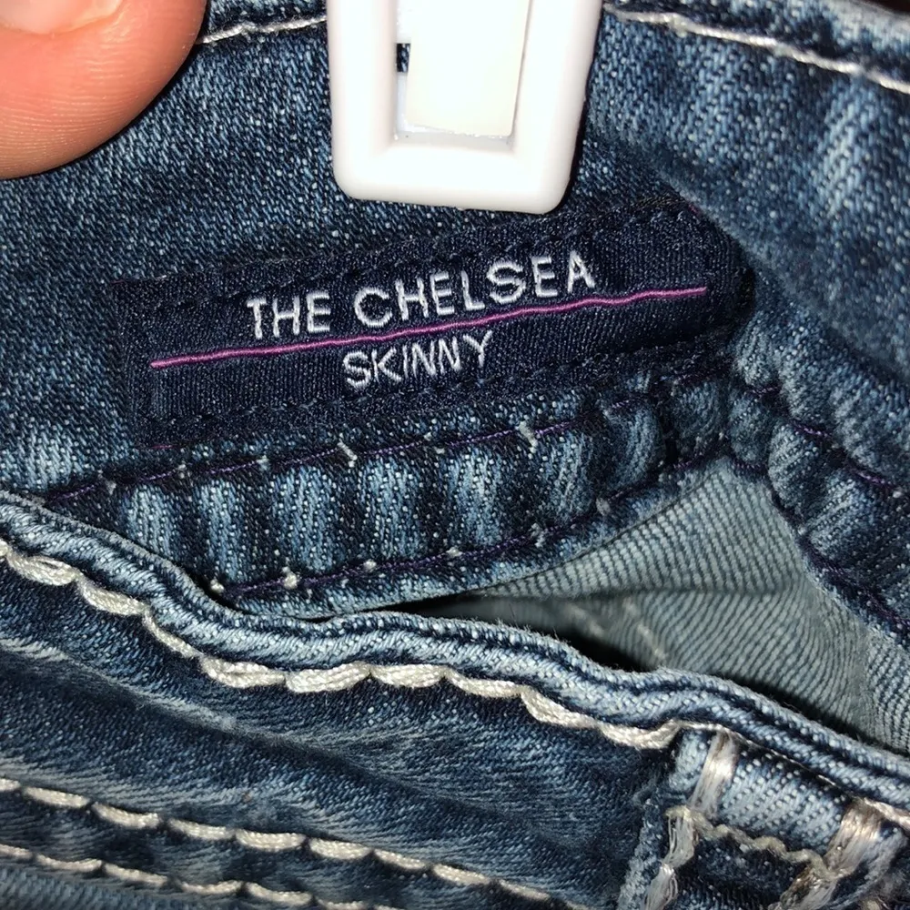 Vigoss the Chelsea skinny jeans light color rhinestone pockets bling siz…​ - Image 6