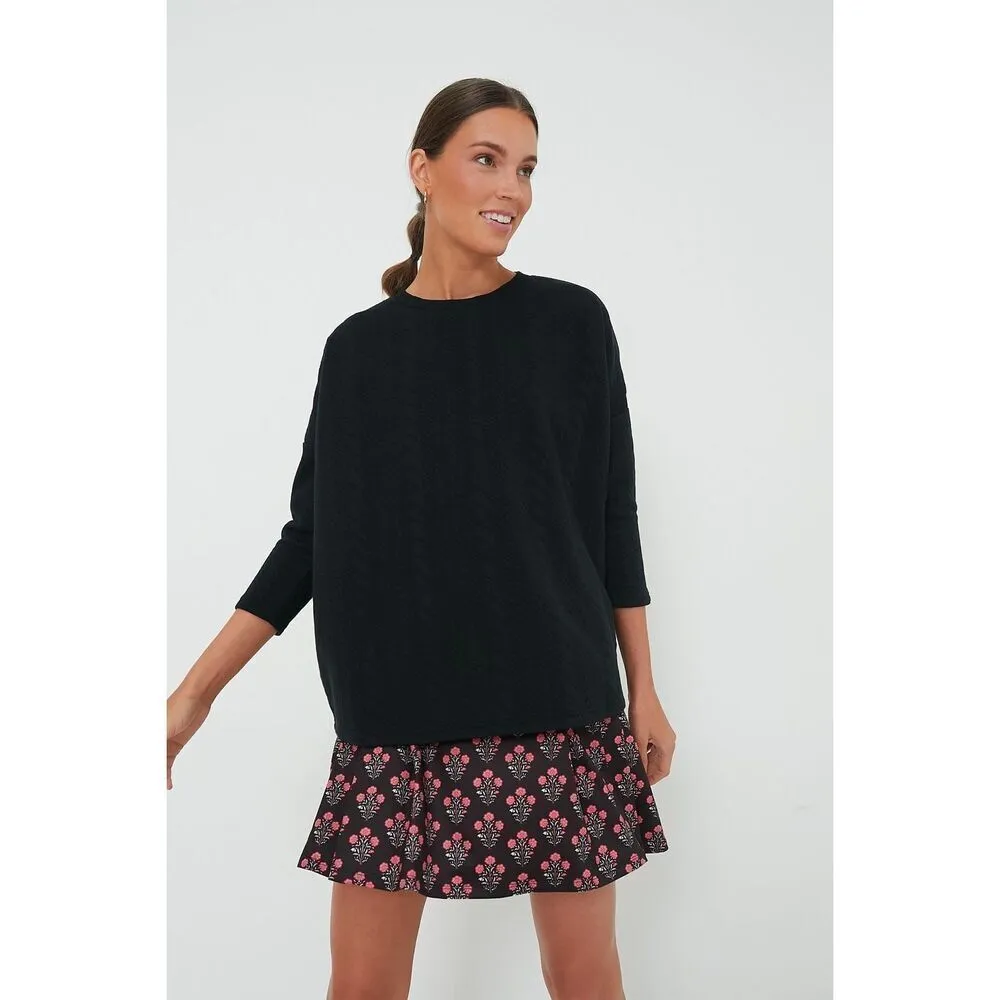 ✨Tnuck Sport Black Quilted Crewneck Sz XL/XXL Pullover✨ - Image 2