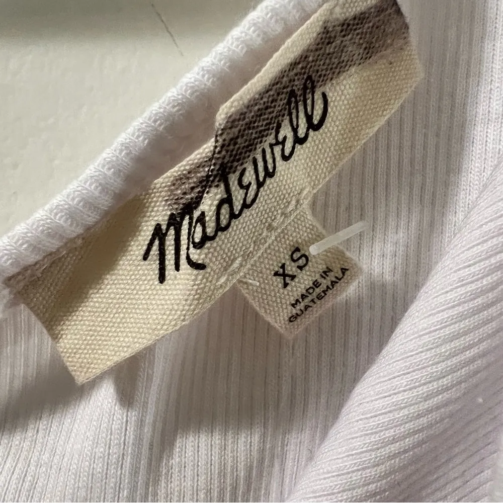 Brightside Rib One-Shoulder Tank in Eyelet white Size XSmall NWT - Image 5