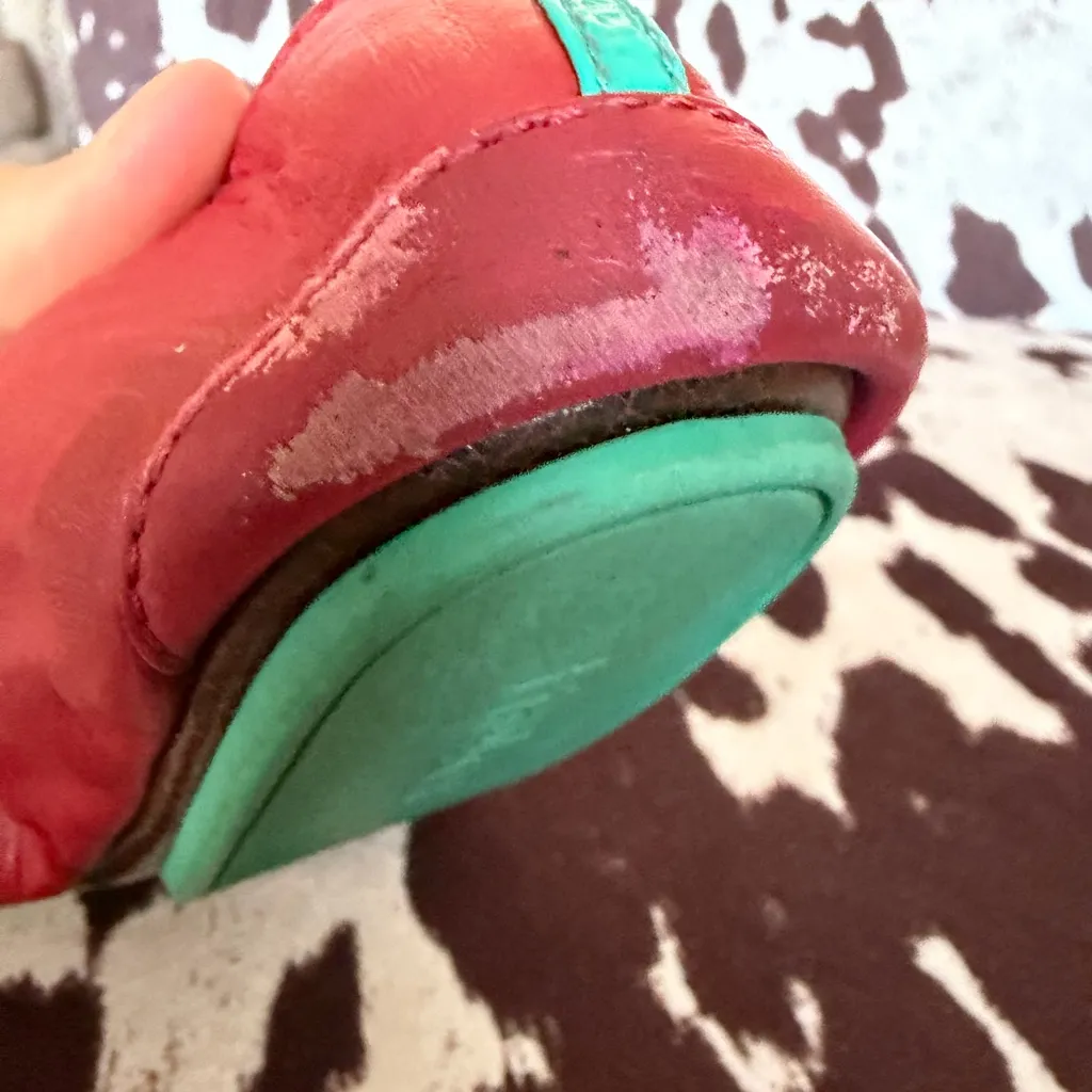 Tieks Red Leather Ballet Flats - Image 3