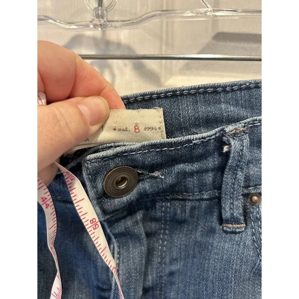 Old Navy Denim Jean Skirt Pockets Front‎ Pleat Women’s Size 8 - Image 5