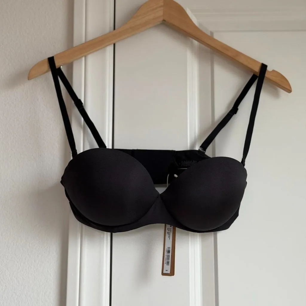 Skims Ultimate Strapless Push Up Bra in Onyx, Size 34C - Image 6