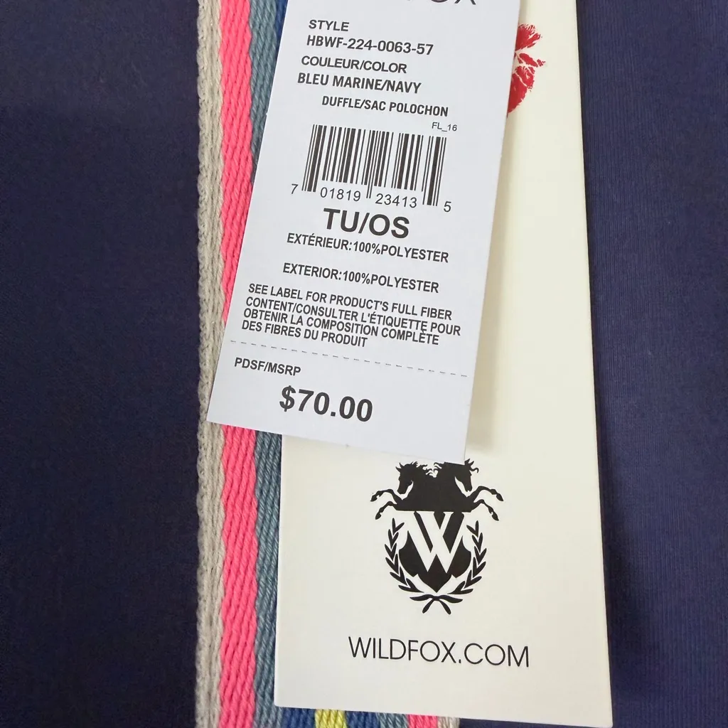 Wildfox  Navy Duffle NWT - Image 3