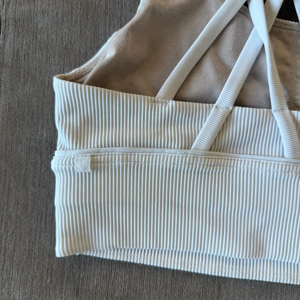 Lululemon Ribbed Energy Bra in White - Image 4