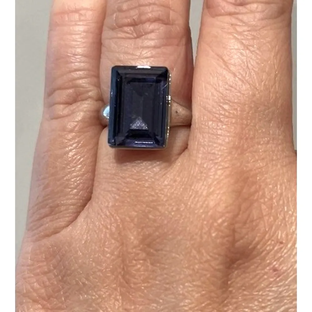 Large purple cocktail ring - Image 4