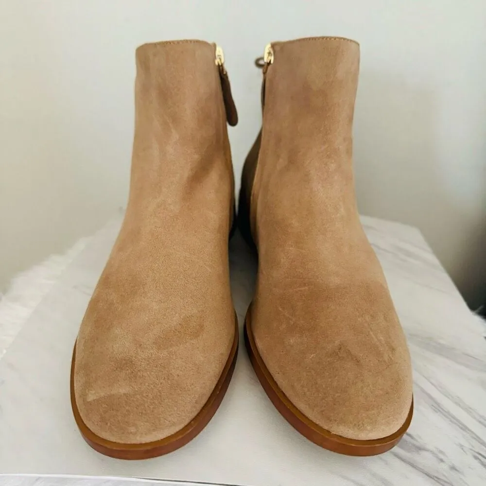 KATE SPADE Sadie Side Zip Tasseled Ankle Suede Boots,‎  Almond, Size 9.5, NWOB - Image 14