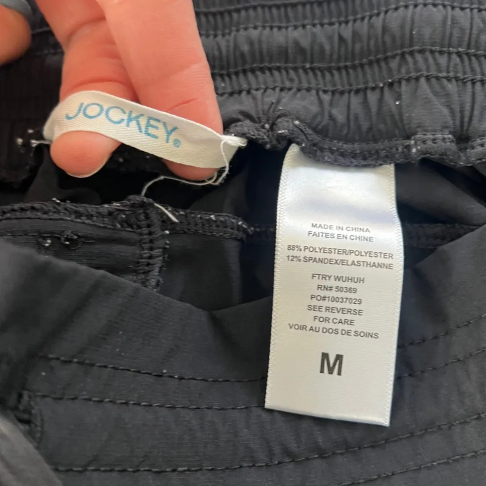 Jockey Joggers Lightweight Athletic Training Pants Drawstring Black Size M Size M - Image 3