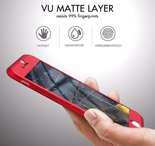 iPhone 8 Red 360 Full Cover Shockproof Case With Screen Protector - Image 7