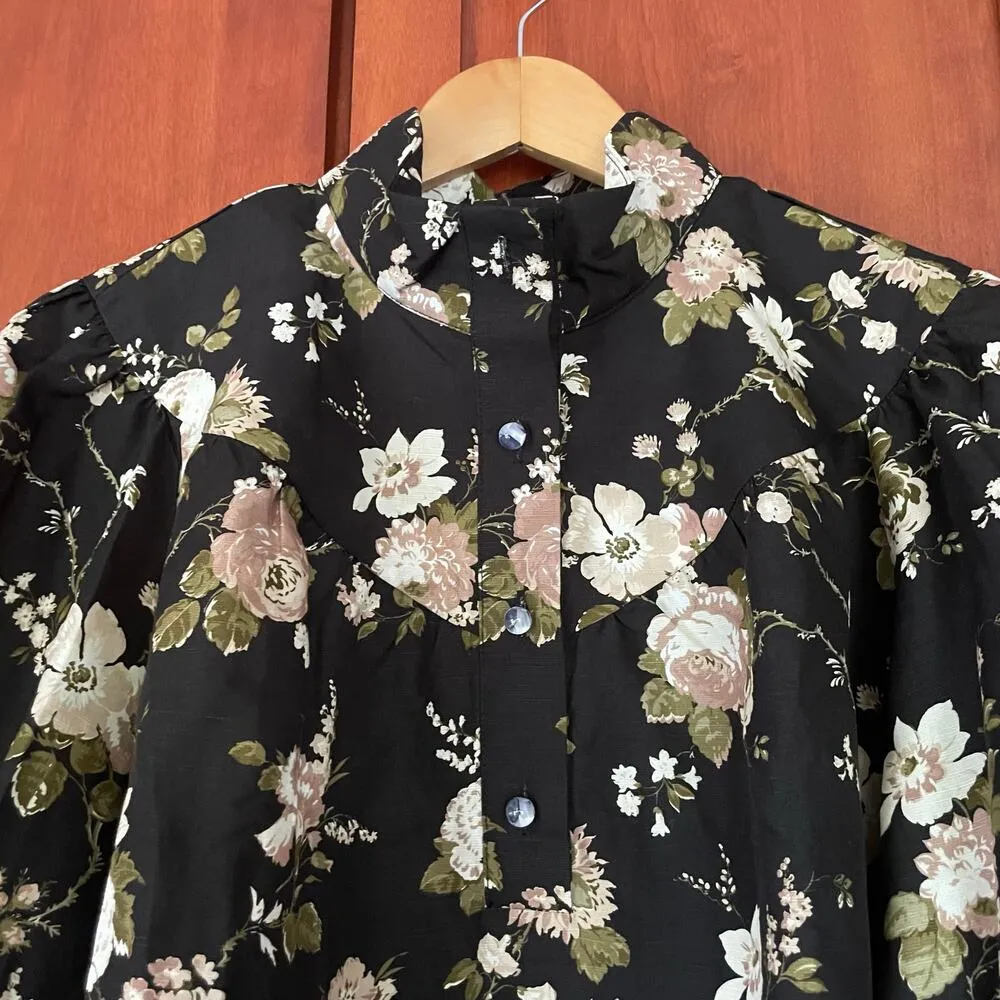 Tuckernuck Corrigan Blouse Midnight Garden Floral Size XXXL NEW - Image 4