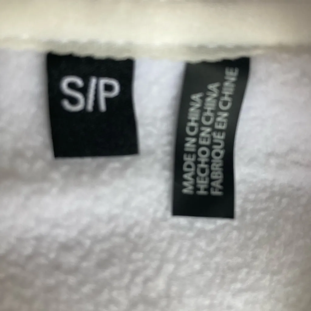 Bebe Women’s White Hooded Jacket Small Gold Zip Pockets - Image 5