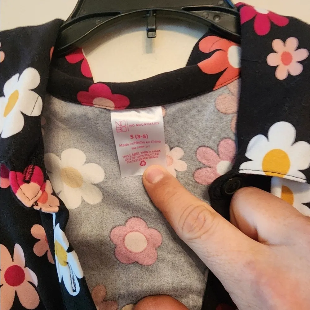 Nobo flower dress black and red size juniors small - Image 2