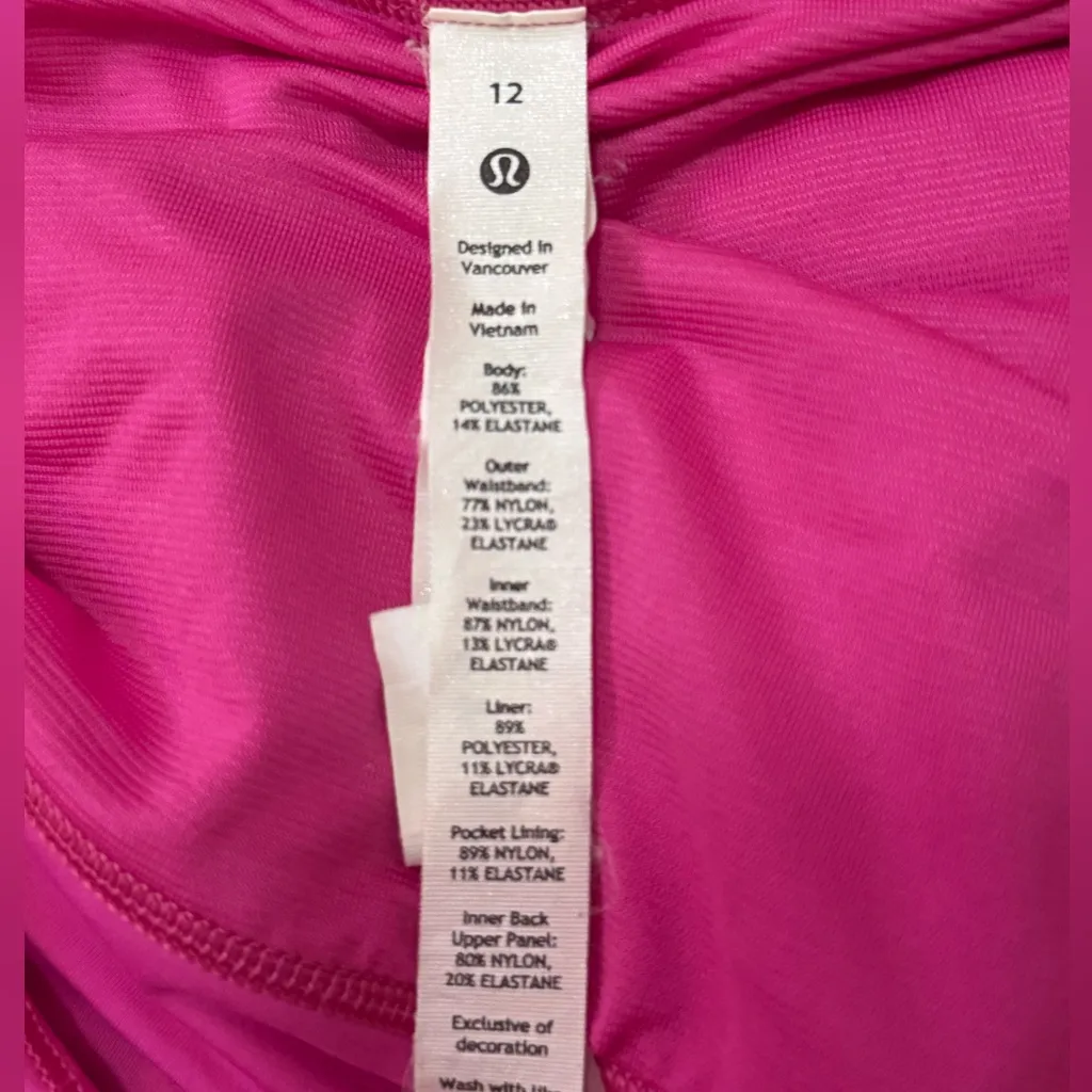Lululemon Athletica Speed up mid rise shorts in sonic pink women’s size 12 - Image 4