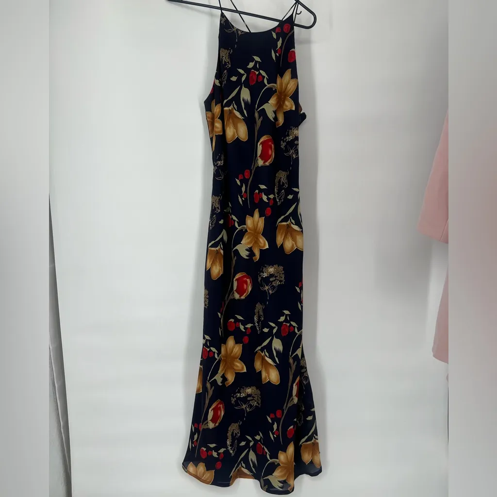 Betsy and Adam Floral Black and Gold Women's Dress - Image 2