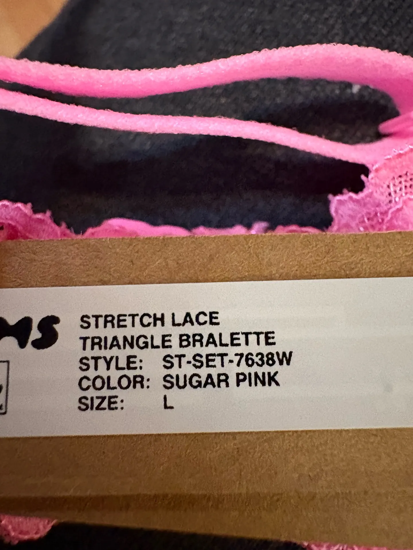Skims stretch lace triangle bralette Color sugar print  - Image 3