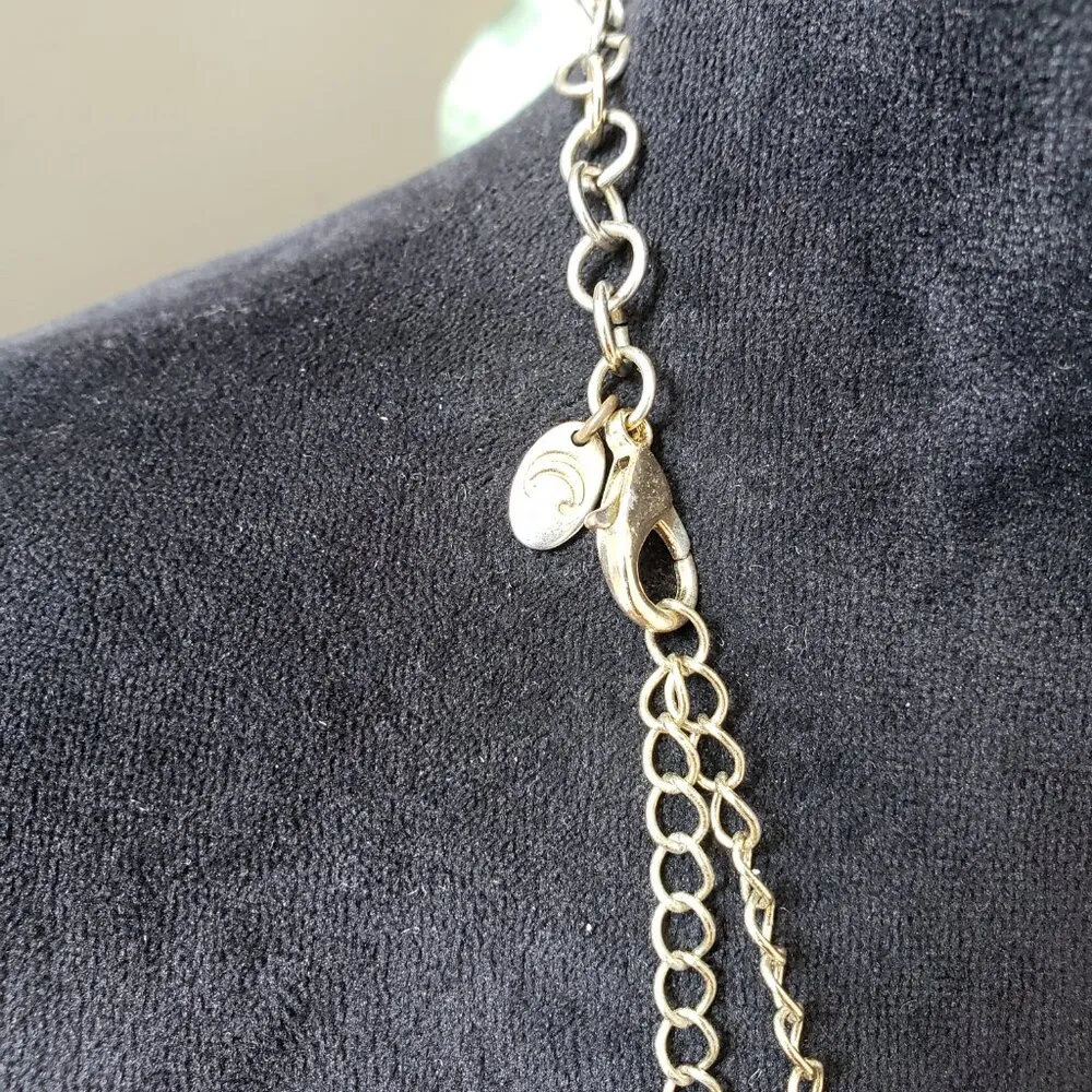 Women Brown Beige Faux Pearl Abalone Shell Bead Boho Necklace with Lobster Clasp - Image 7