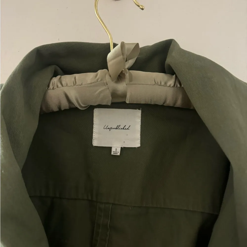 Unpublished (anthropologie brand) green trendy jacket size S - Image 3